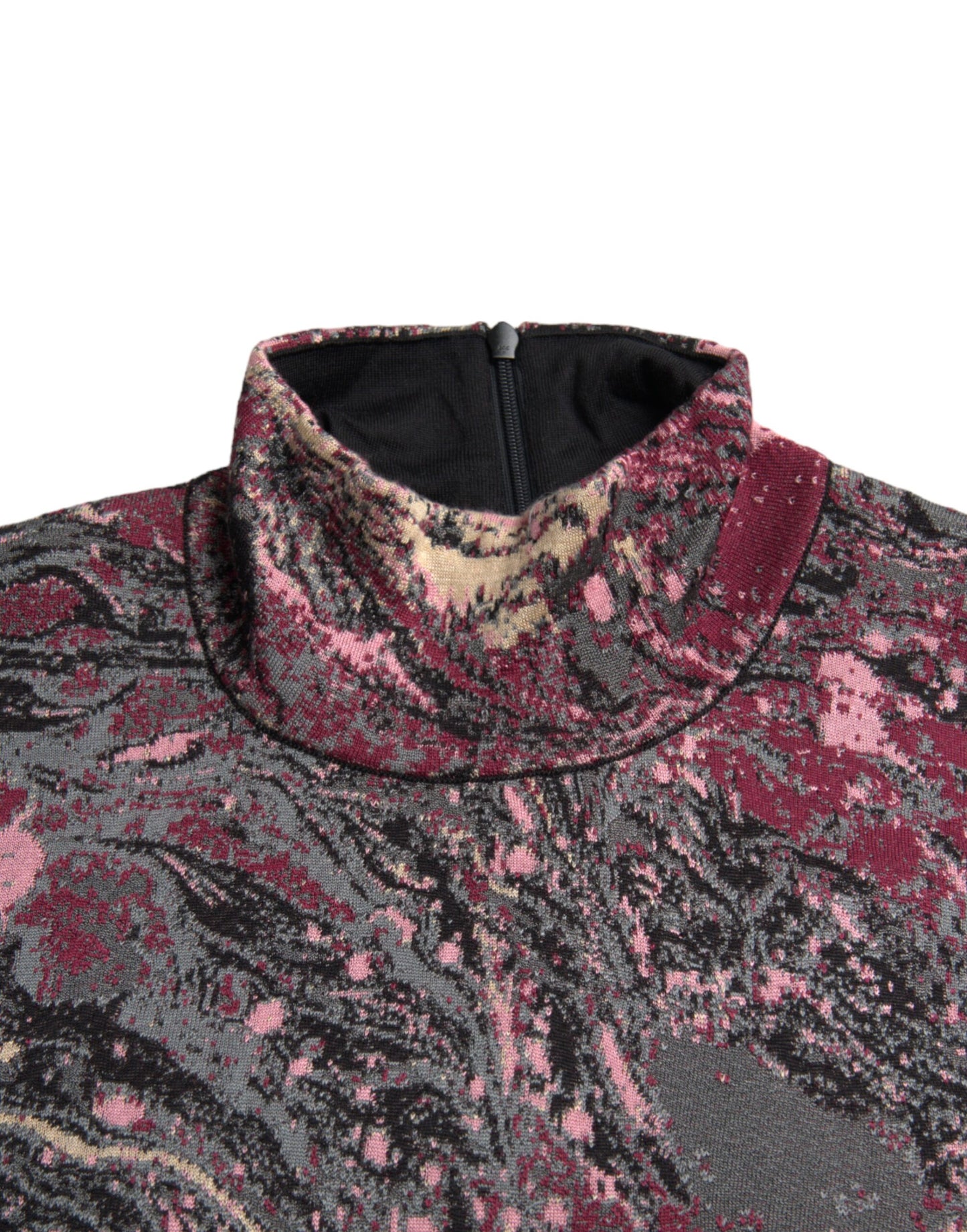 Maglione da uomo con collo alto e grafica multicolore
