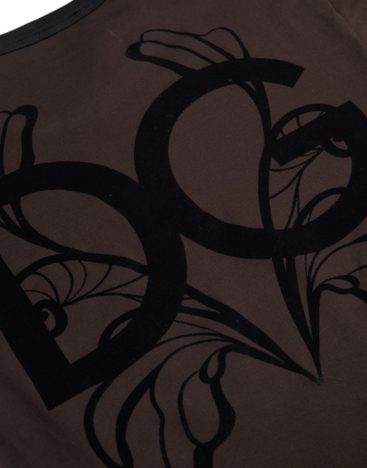 Maglione girocollo con logo DG marrone