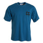 Dolce & Gabbana Blue Logo Round Neck Short Sleeves T-shirt