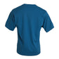 Blaues T-Shirt mit Rundhalsausschnitt und kurzen Ärmeln