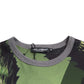 Grünes Gorilla-T-Shirt aus Baumwolle mit kurzen Ärmeln