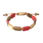 CZ Tiger Eye Red Coral 925 Silver Men Bracelet