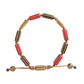 CZ Tiger Eye Red Coral 925 Silver Men Bracelet