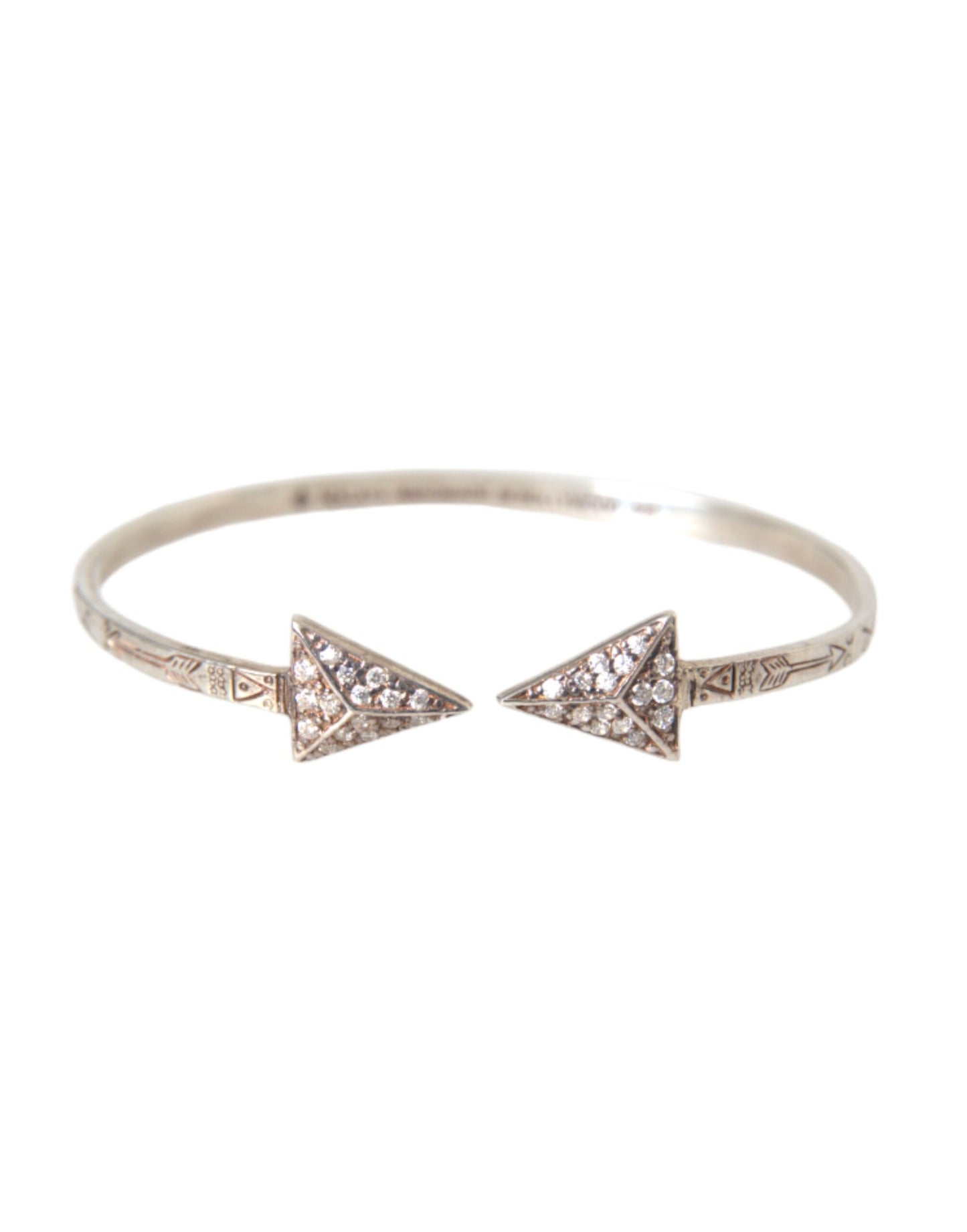 Bracciale rigido Arrow Crystal in argento 925 da donna