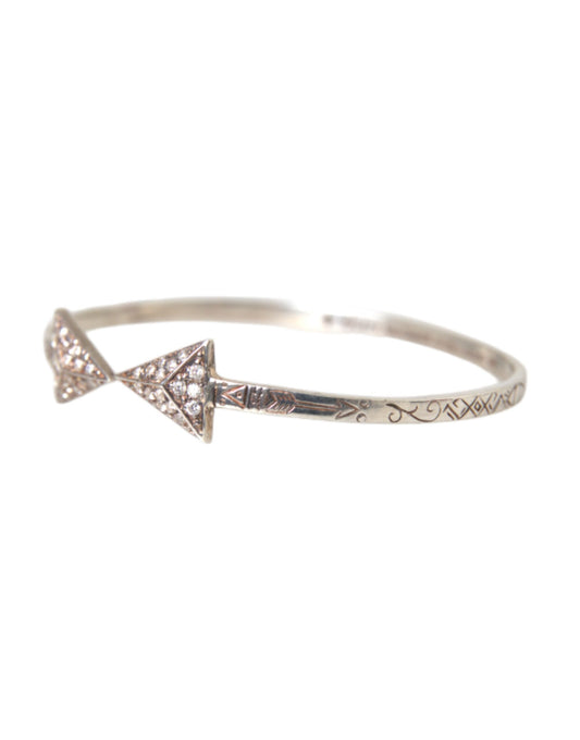 Bracciale rigido Arrow Crystal in argento 925 da donna