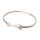 Arrow Crystal 925 Silver Bangle Bracelet Women