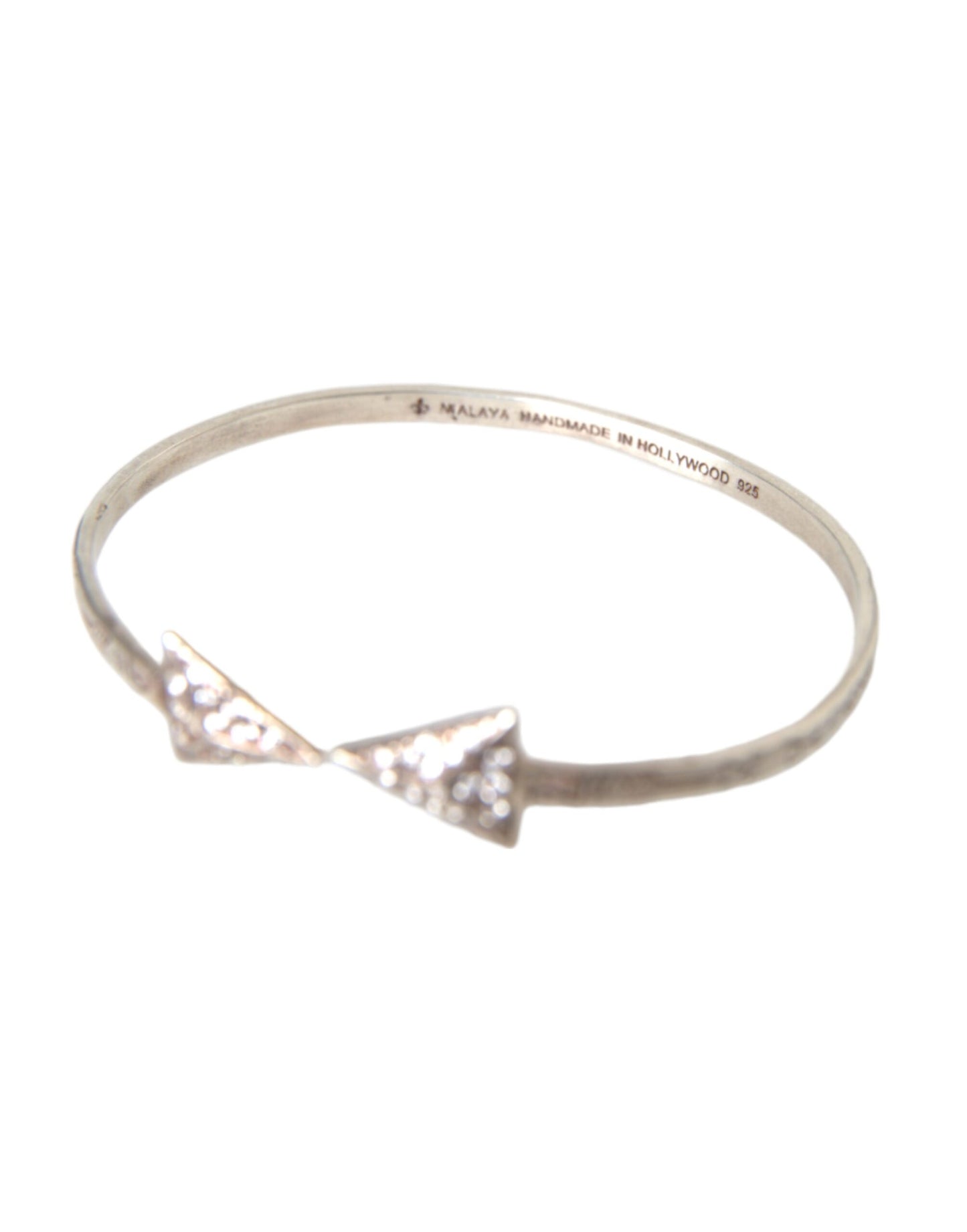 Bracciale rigido Arrow Crystal in argento 925 da donna