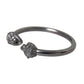 Braccialetto Bangle Leone Rodio Nero Donna