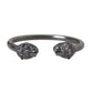 Braccialetto Bangle Leone Rodio Nero Donna