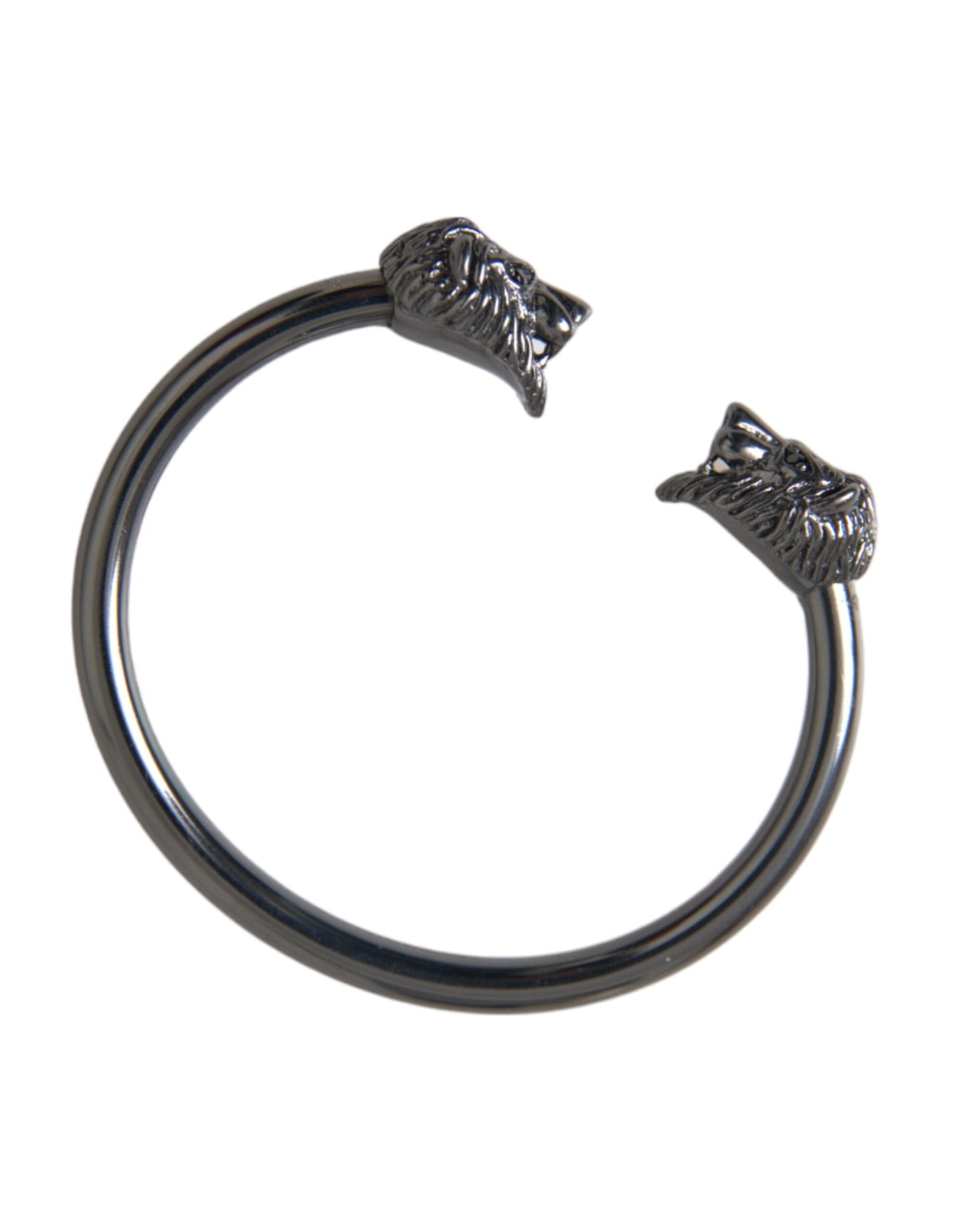 Braccialetto Bangle Leone Rodio Nero Donna