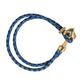 Blue Gold Anchor 925 Silver Charm Bracelet Mens