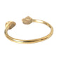 Bracciale rigido con leone in oro CZ da donna