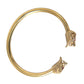 Bracciale rigido con leone in oro CZ da donna