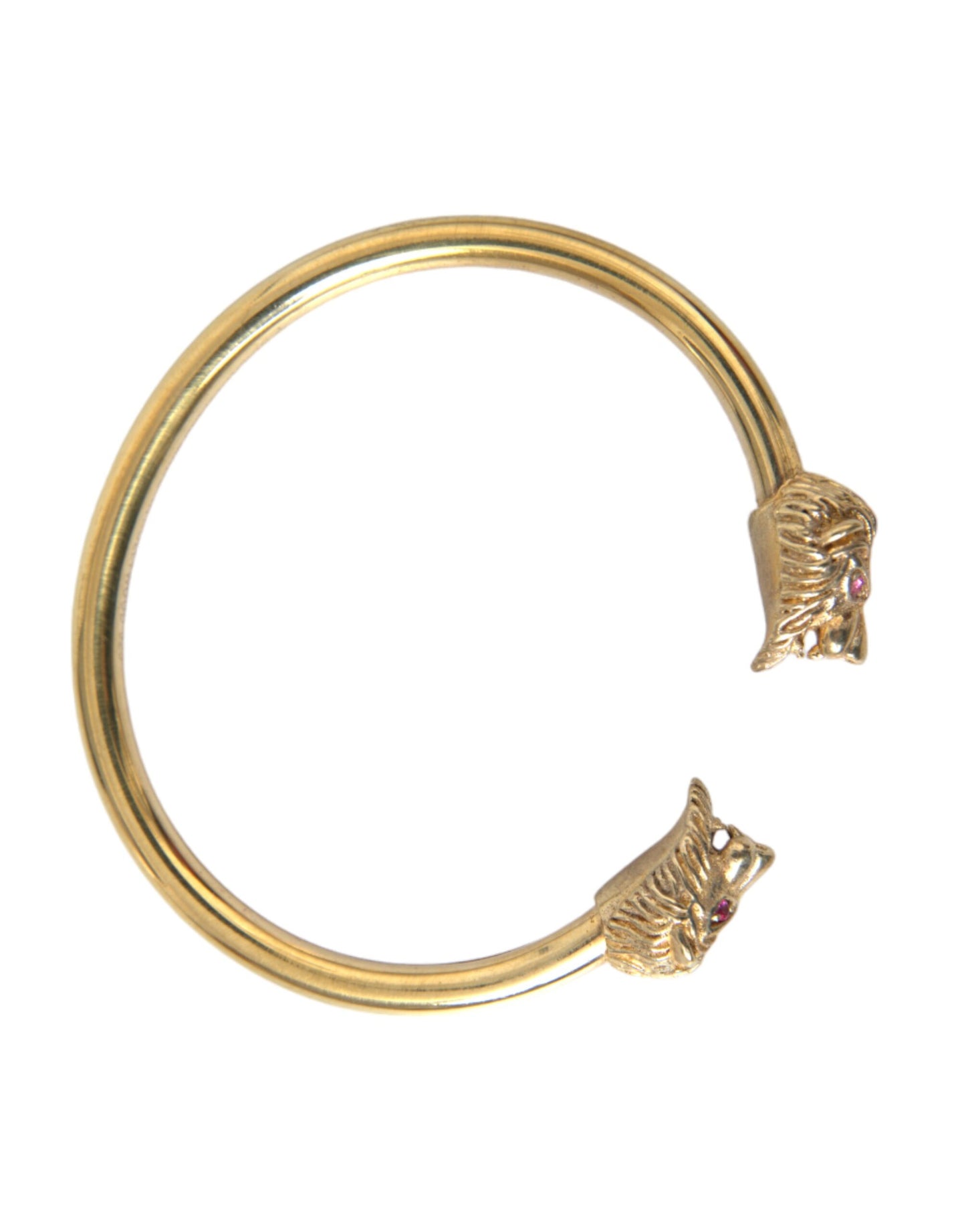 Bracciale rigido con leone in oro CZ da donna