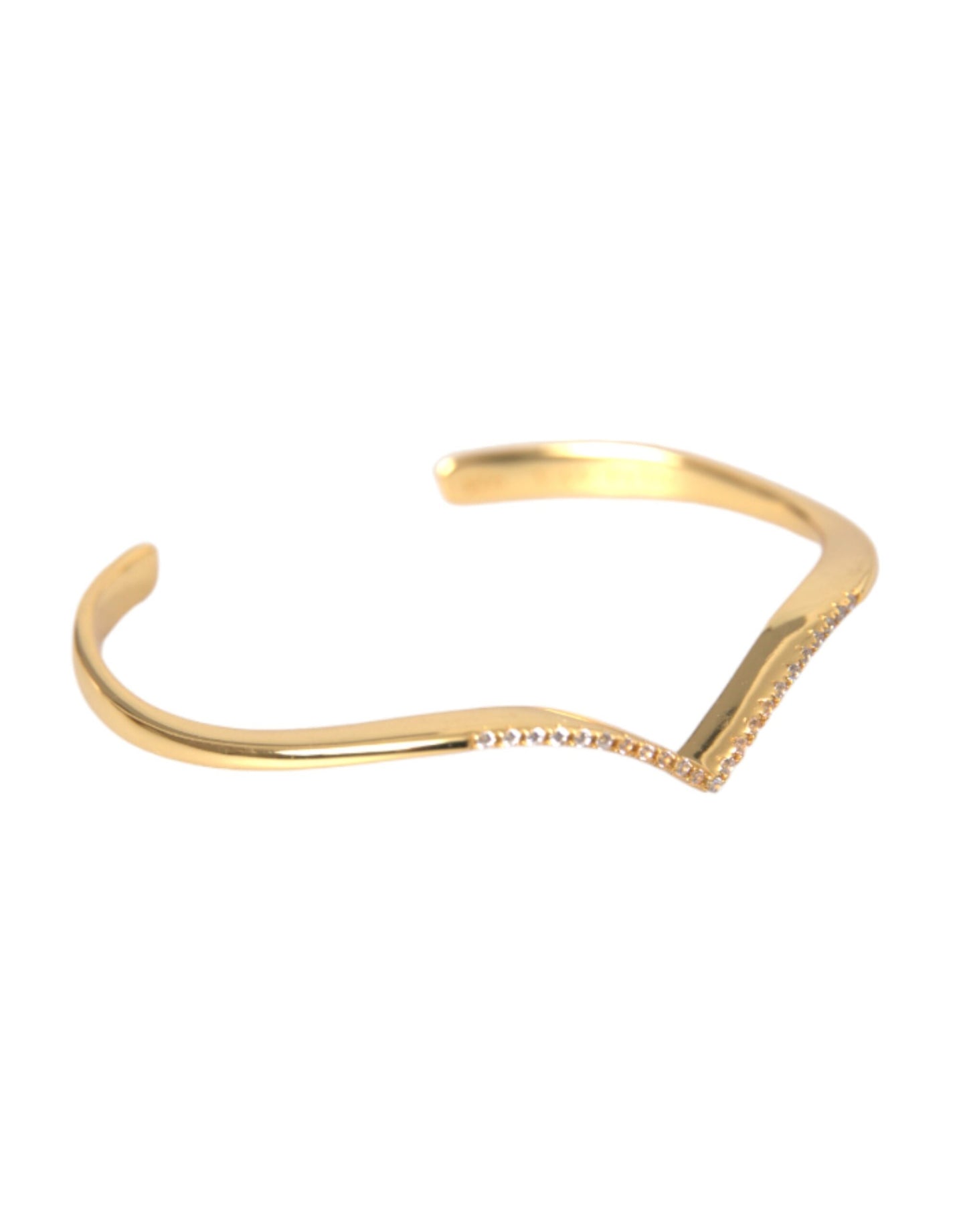 Gewölbtes Flügel-Armband Skyfall Gold CZ 925