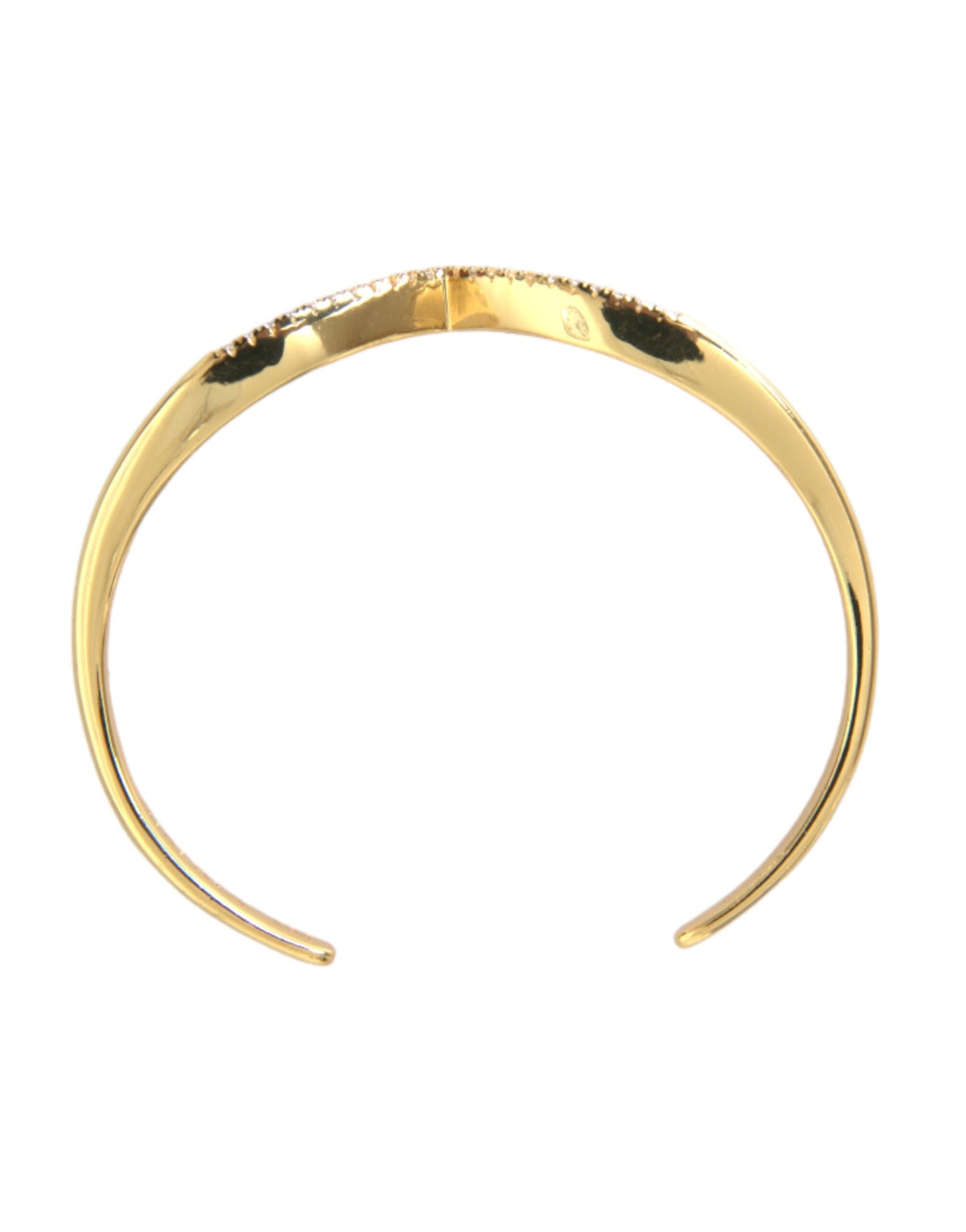 Gewölbtes Flügel-Armband Skyfall Gold CZ 925