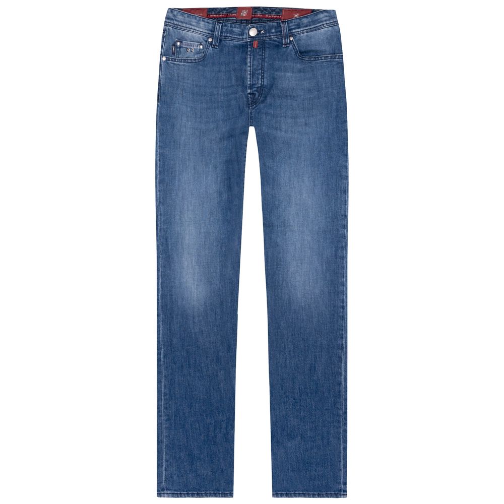 Jeans da uomo in cotone blu