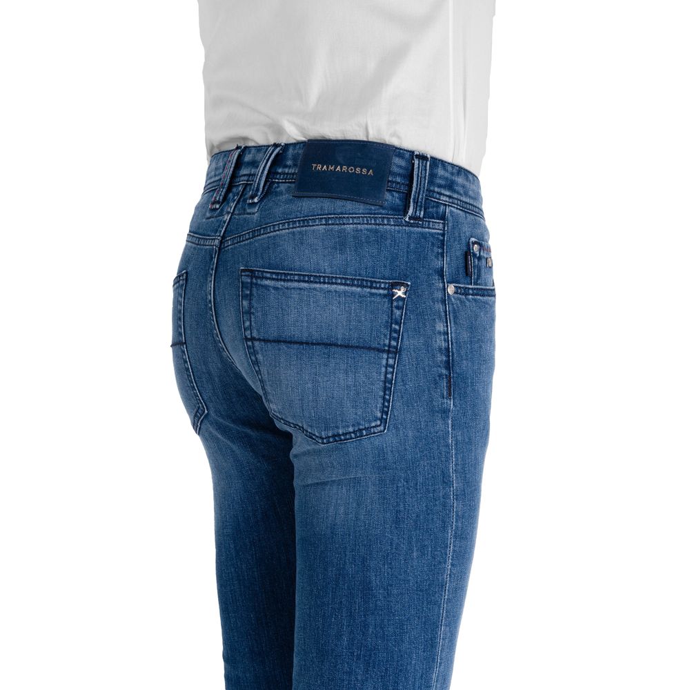 Jeans da uomo in cotone blu