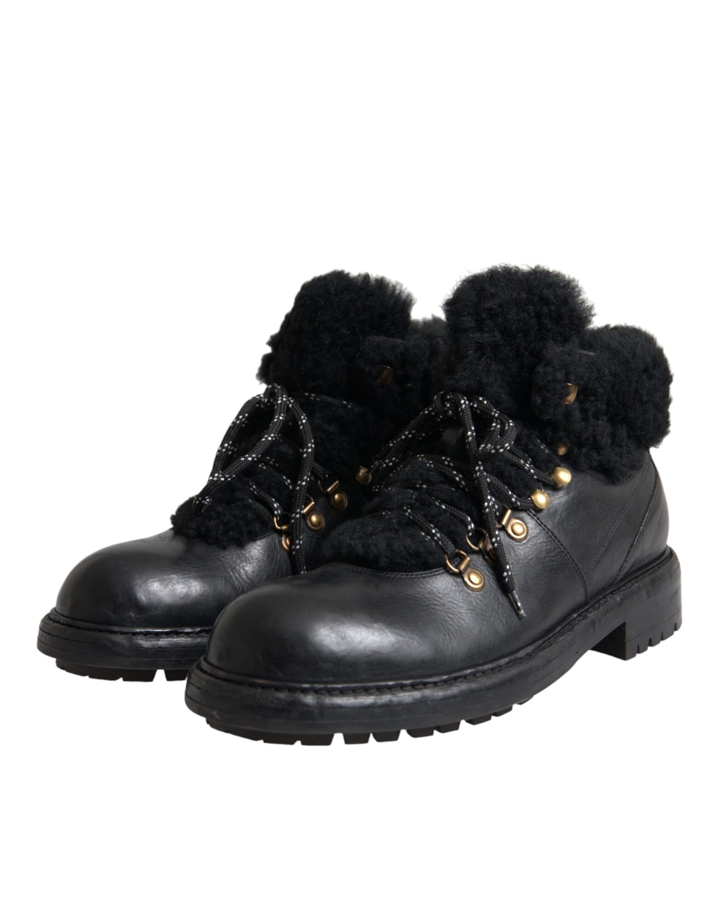 Stivali in pelle nera Bernini Shearling Scarpe