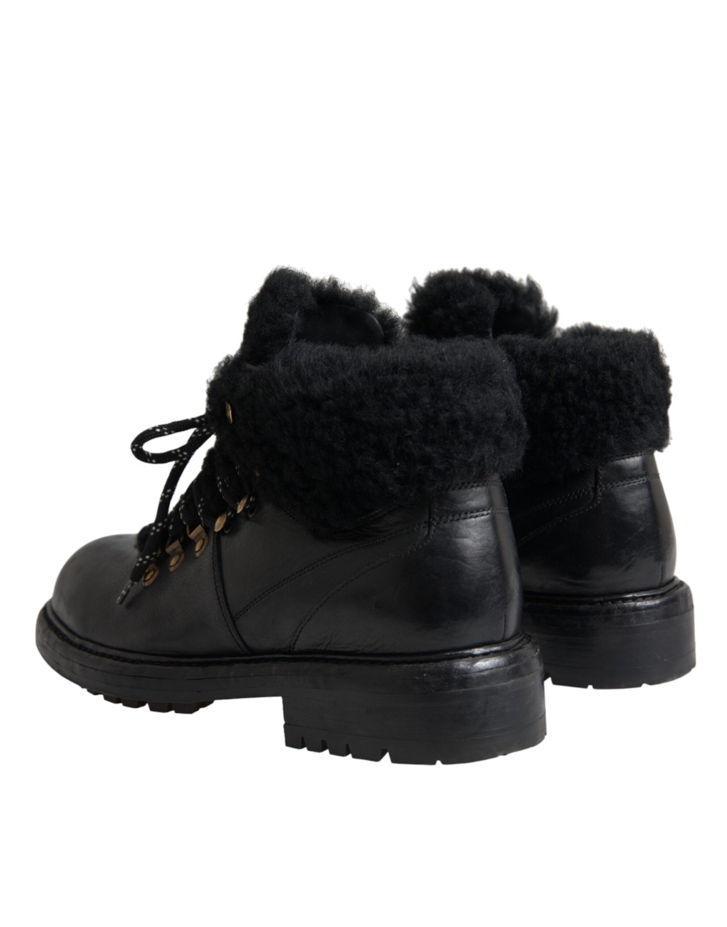 Stivali in pelle nera Bernini Shearling Scarpe