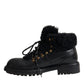 Stivali in pelle nera Bernini Shearling Scarpe