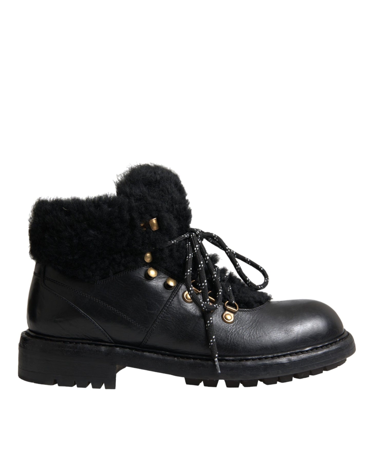 Stivali in pelle nera Bernini Shearling Scarpe