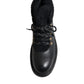 Black Leather Bernini Shearling Boots Shoes