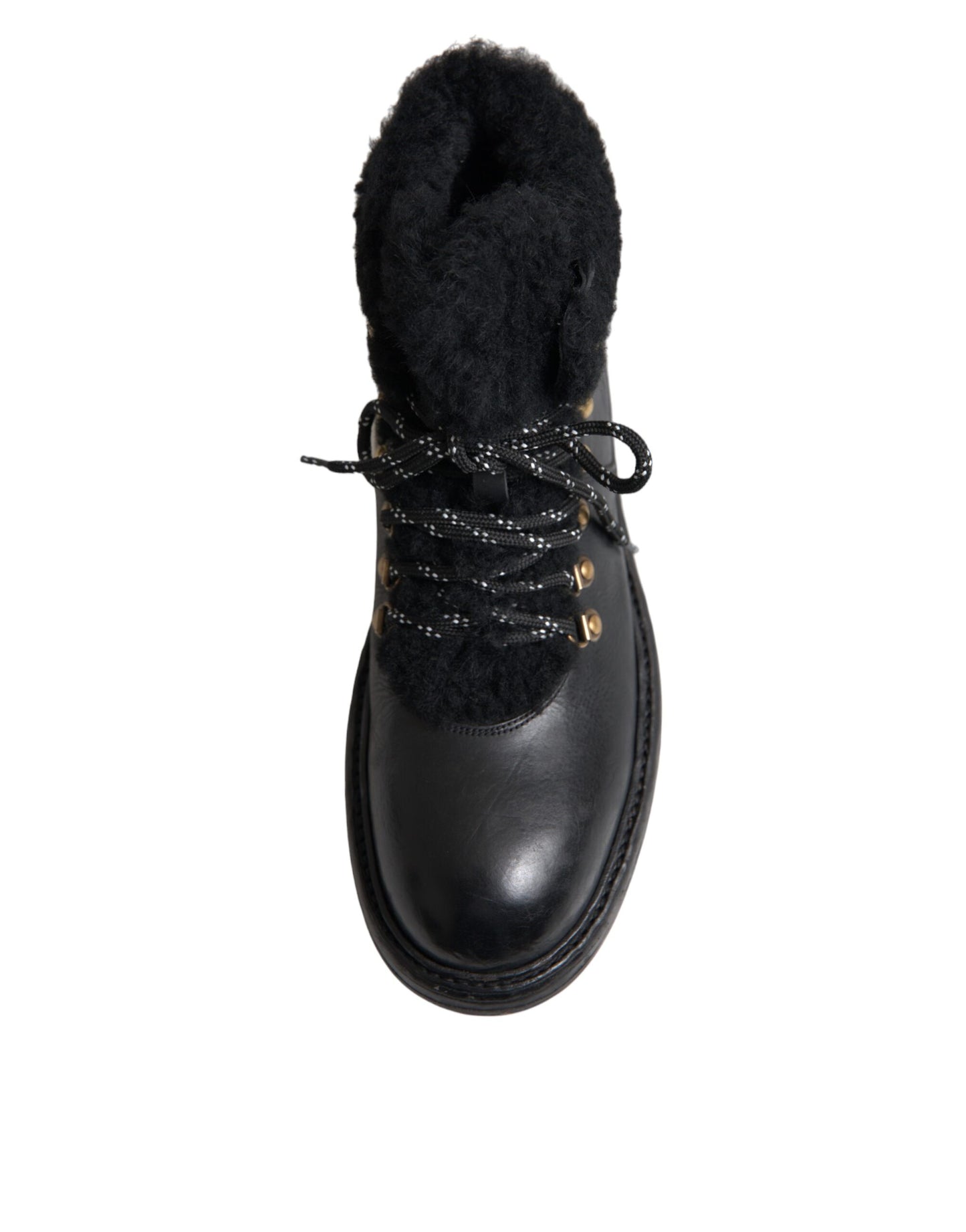 Stivali in pelle nera Bernini Shearling Scarpe