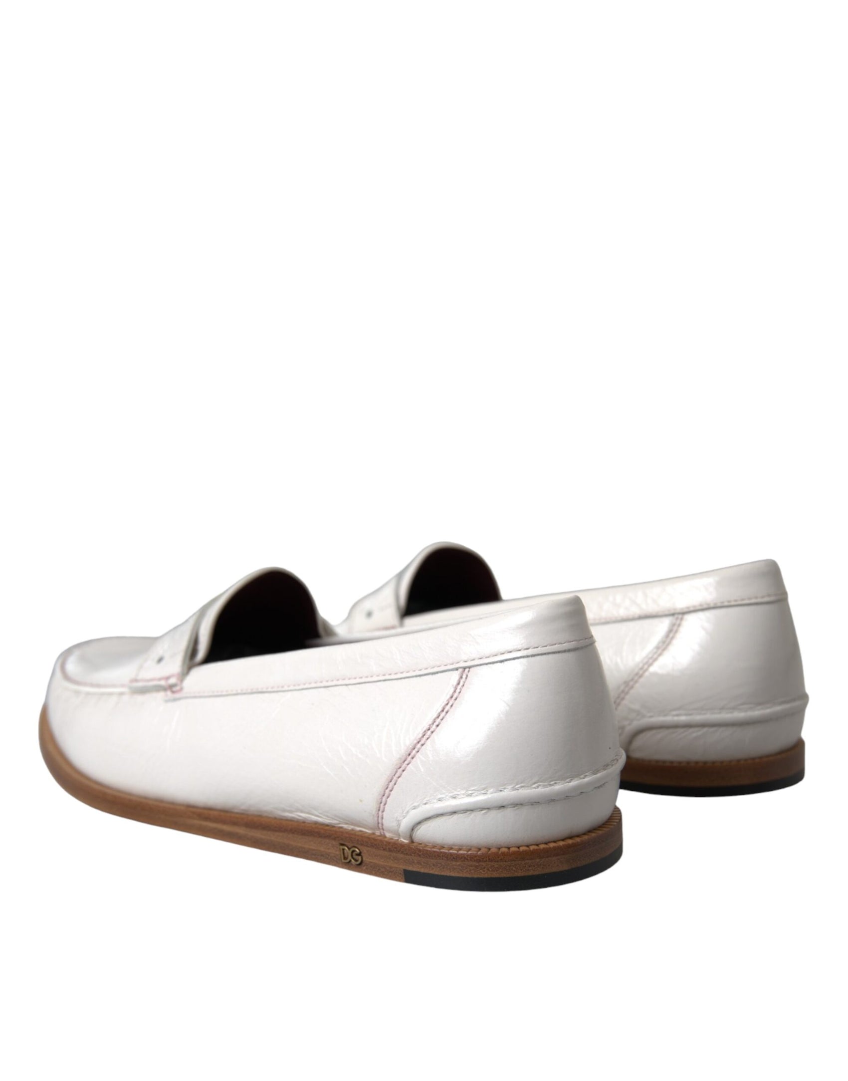 Mocassini Slip On in Pelle Bianca