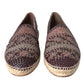 Braune Espadrilles aus Büffelleder