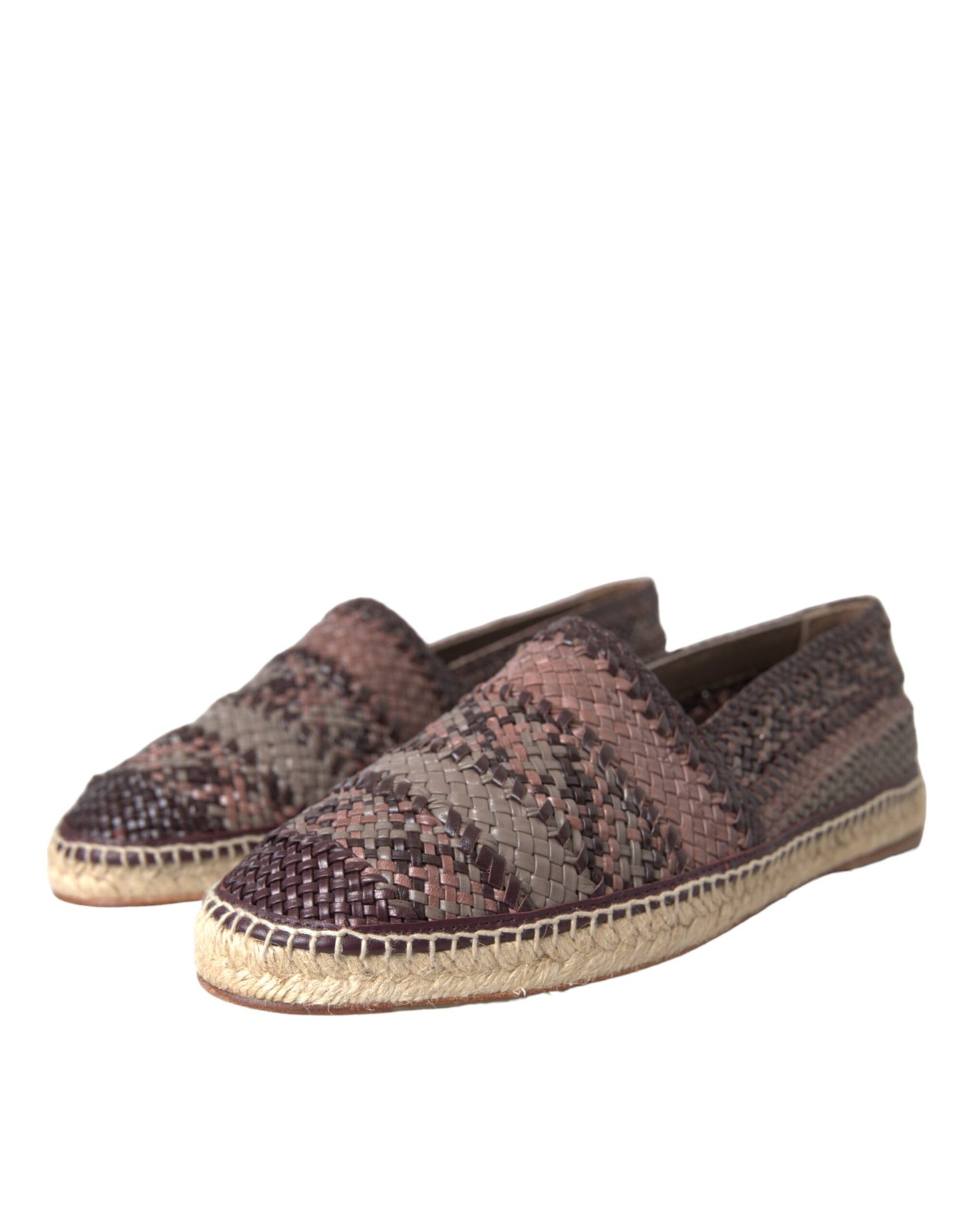 Braune Espadrilles aus Büffelleder