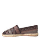 Scarpe basse Espadrillas in pelle di bufalo marrone