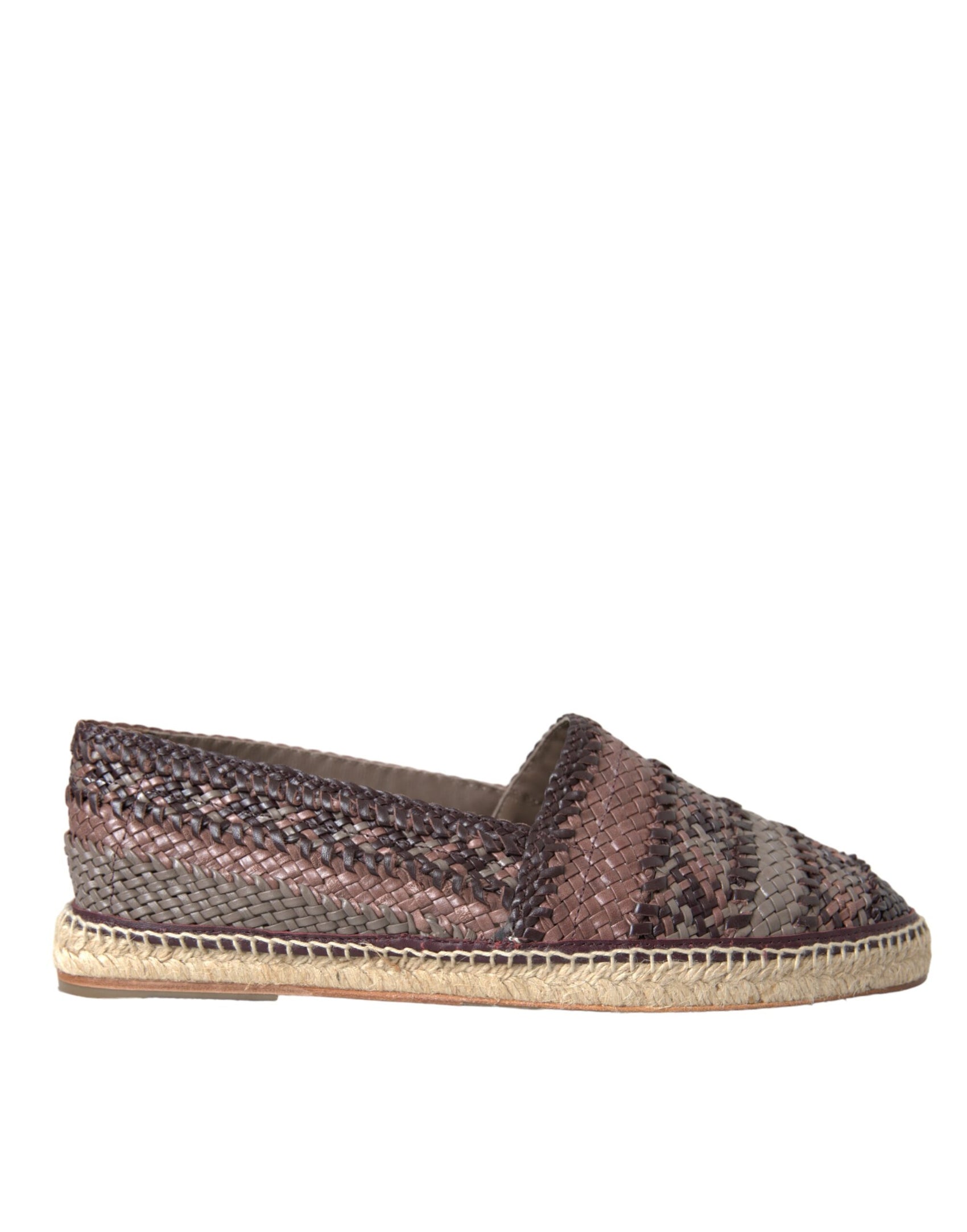 Scarpe basse Espadrillas in pelle di bufalo marrone