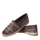 Scarpe basse Espadrillas in pelle di bufalo marrone