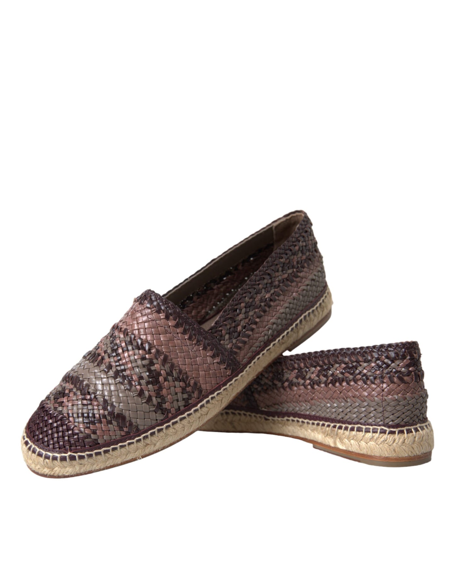 Braune Espadrilles aus Büffelleder