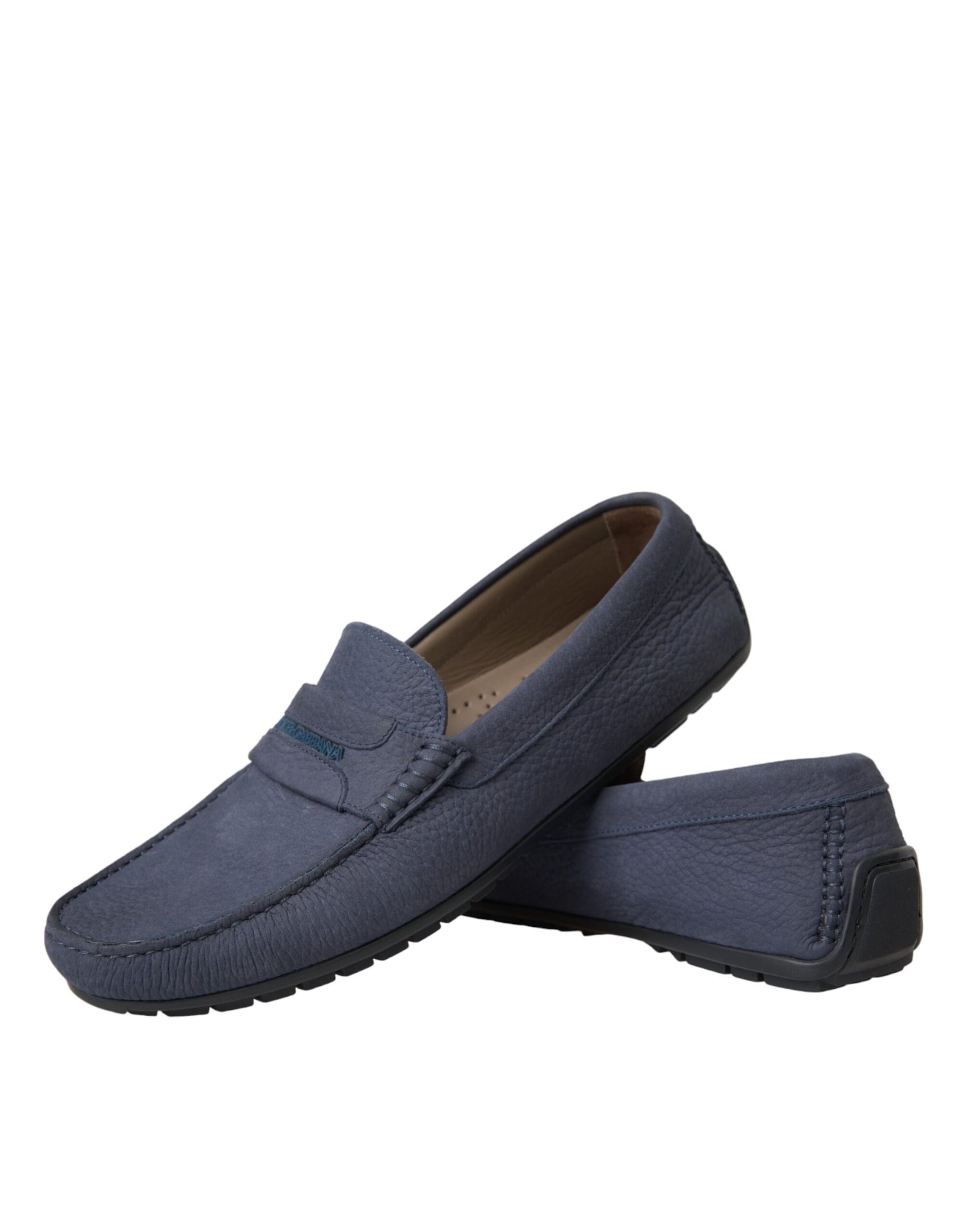 Mocassino Slip On in Pelle di Vitello Blu