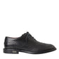 Black Leather Oxford Wingtip Formal Men Shoes