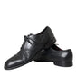 Black Leather Derby Formal Dress Men Shoes