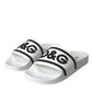 White Black Sandals Rubber Beachwear Shoes