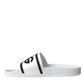 White Black Sandals Rubber Beachwear Shoes