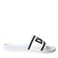 White Black Sandals Rubber Beachwear Shoes