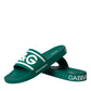 Green White Sandals Rubber Beachwear Shoes