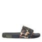 Multicolor Camouflage Leather Beachwear Men Shoes