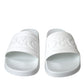 White Rubber Slides Sandals Beachwear Shoes