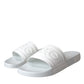 White Rubber Slides Sandals Beachwear Shoes