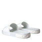 White Rubber Slides Sandals Beachwear Shoes