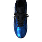 Blue Black Calf Hair Leather Sneakers Shoes