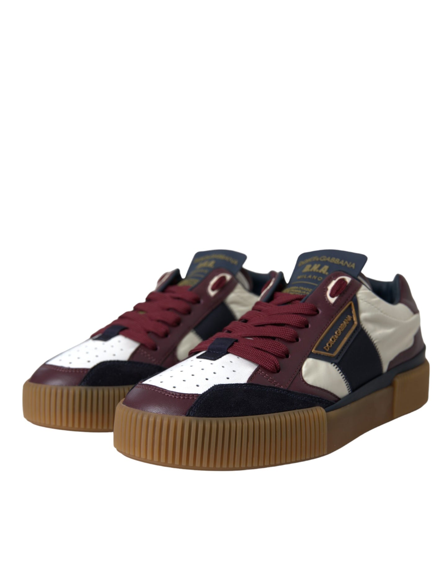 Mehrfarbige Miami Low Top Sneakers aus Leder