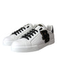 Weiße Leder DG Logo Casual Low Top Sneakers Schuhe