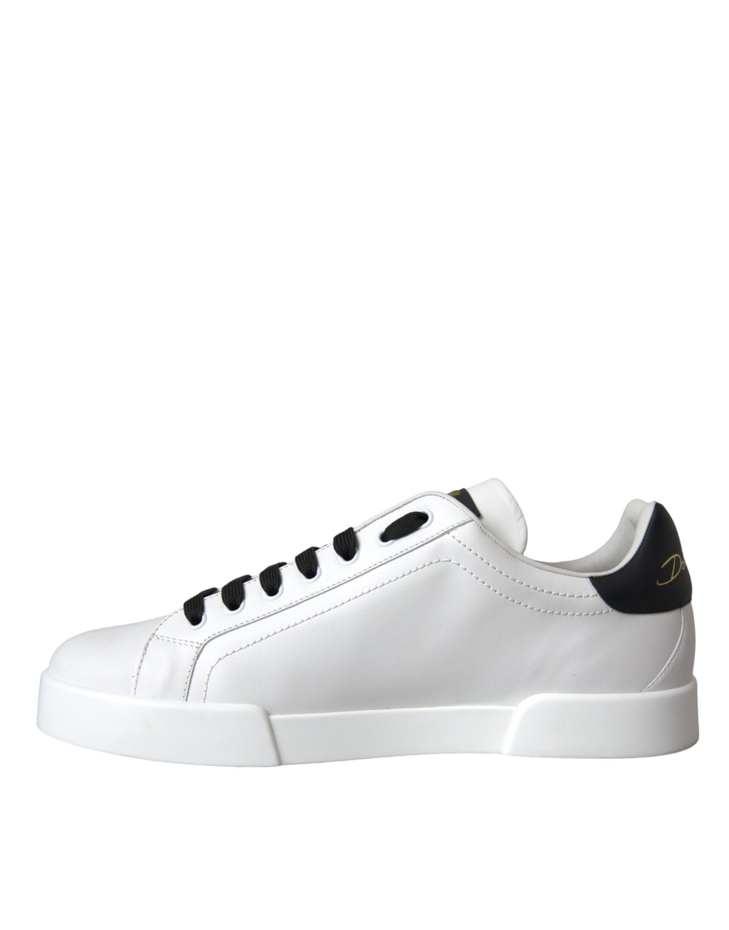 Weiße Leder DG Logo Casual Low Top Sneakers Schuhe